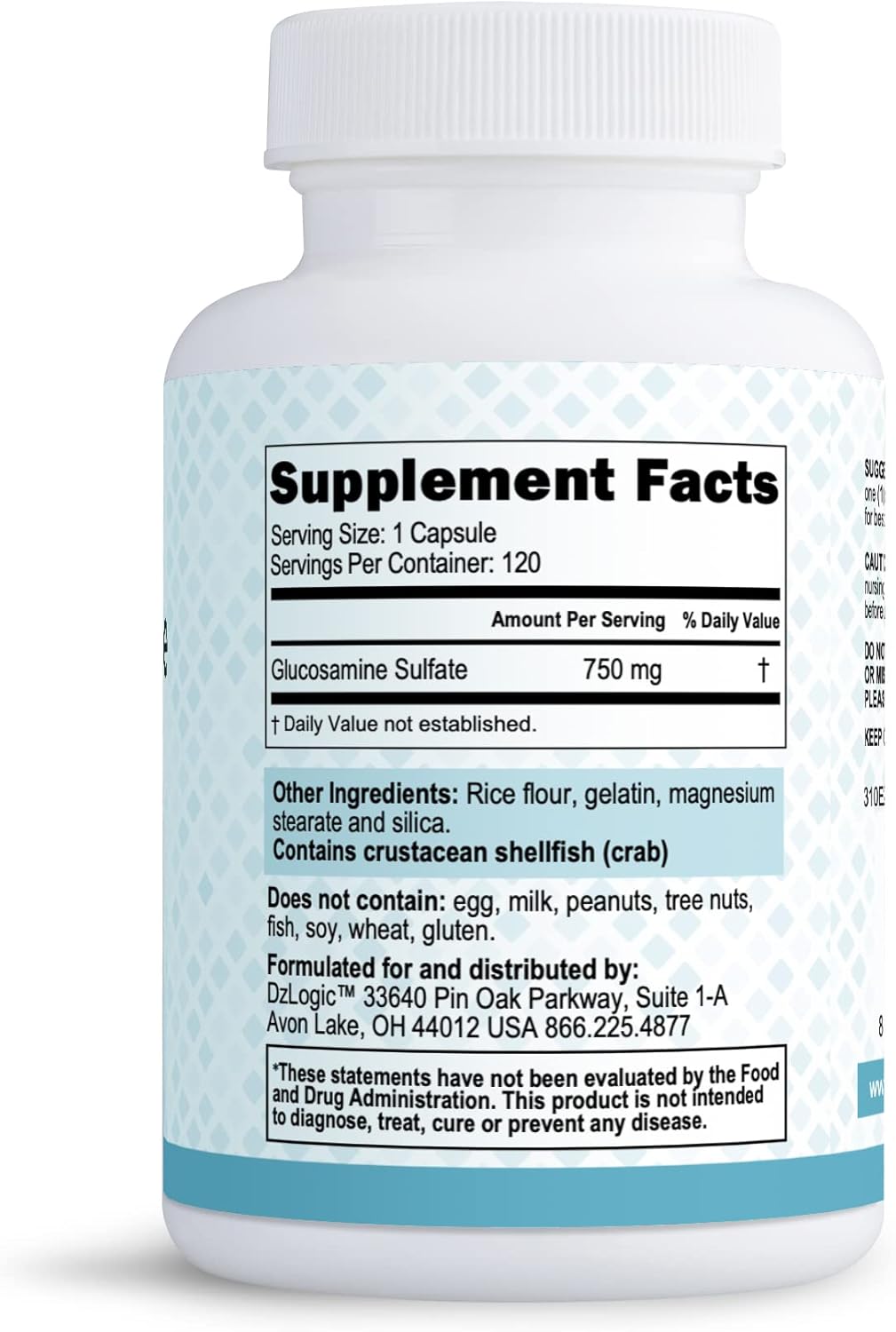 Dr. Dzugan's Advanced Glucosamine Sulfate for Healthy Joints and Cartilage Formation: 750mg