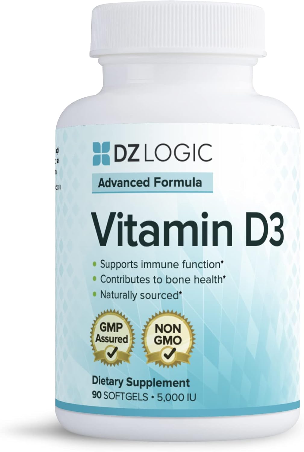 Dr. Dzugan's Advanced Vitamin D3 Formula Softgels - 5,000IU for Immune and Bone Health - Non-GMO, Gluten Free, GMP Certified - 90 Count
