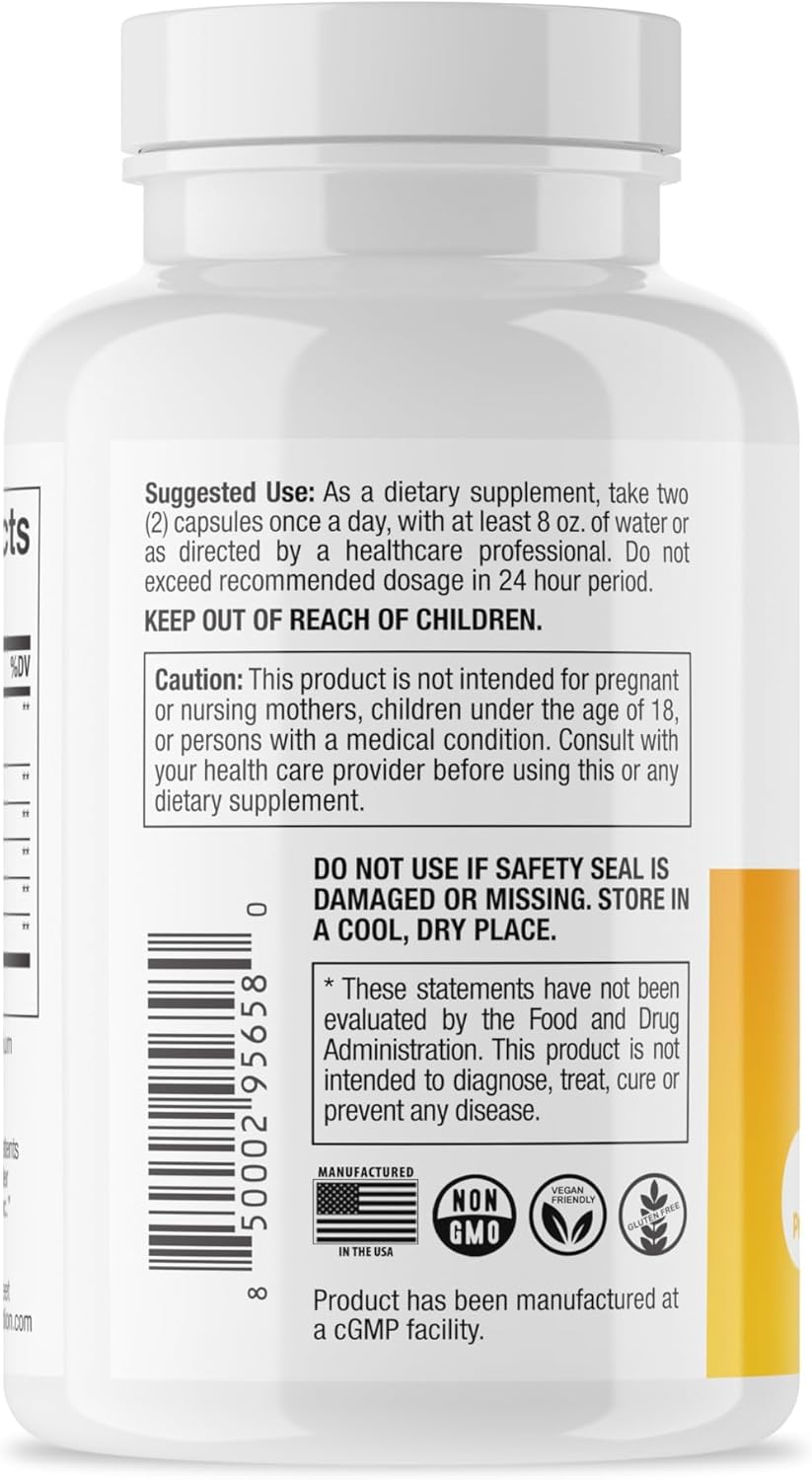 Dr. Emil Nutrition Total Gut Health Complex: Prebiotic, Probiotic, Postbiotic - Digestive Health Supplements for Women and Men, 60 Capsules
