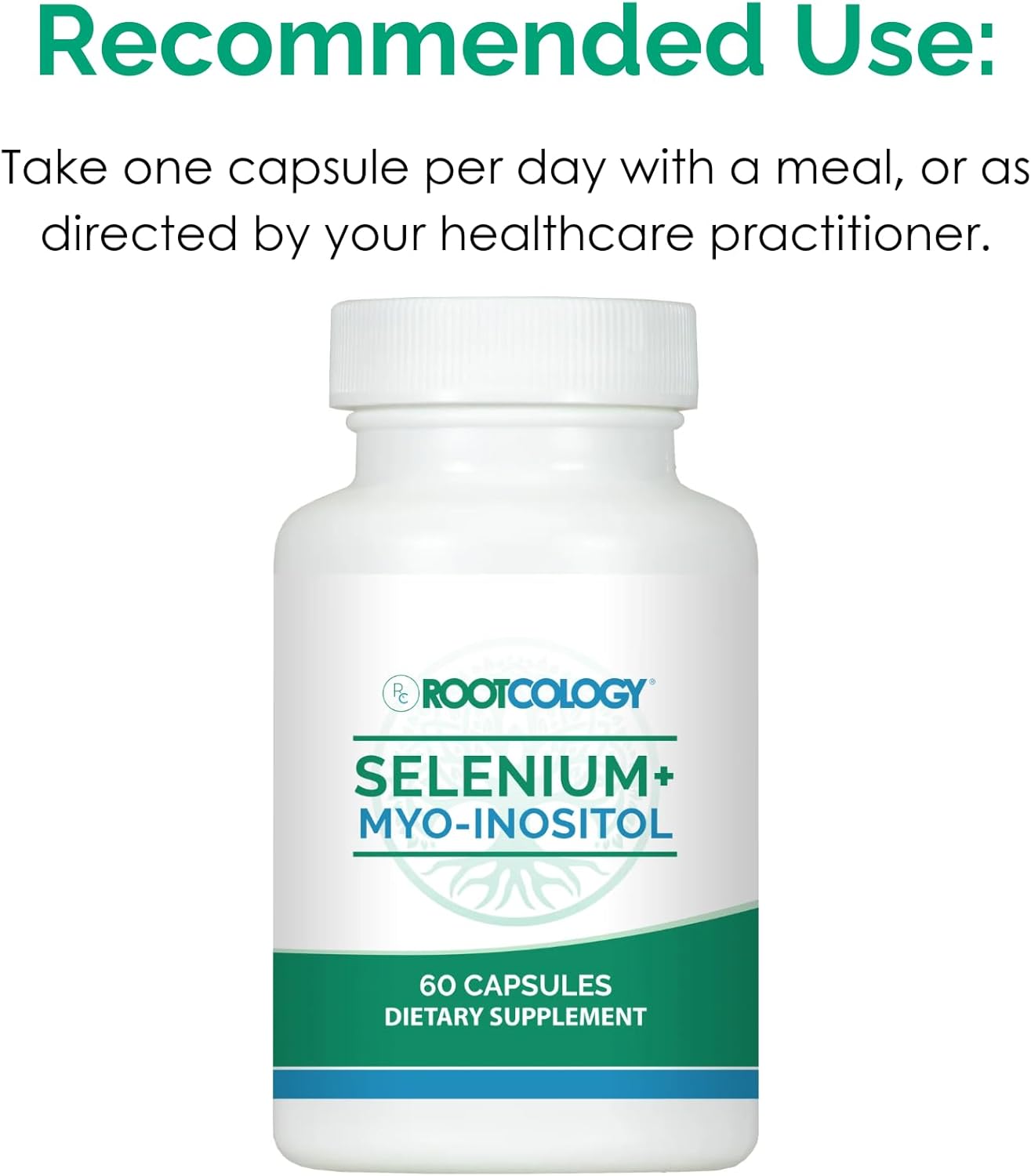 Dr. Izabella Wentz Rootcology Selenium & Myo-Inositol Capsules for Hormone Balance & Immune Health - 60 Count