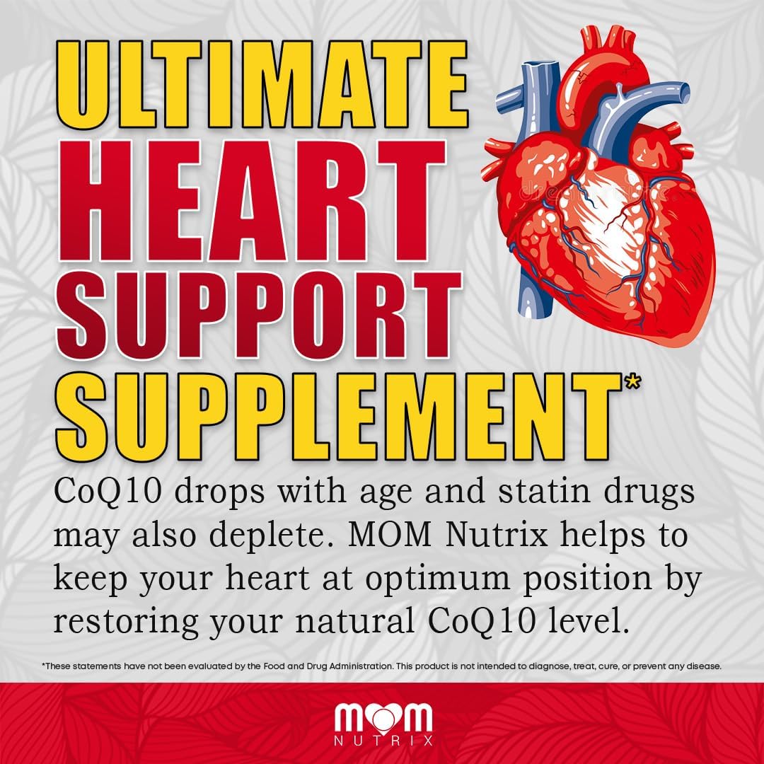 Dr. JOEL'S MOM Nutrix CoQ10 500mg Softgels with Bioperine for Cellular Energy Support - 150 Count - USA Made