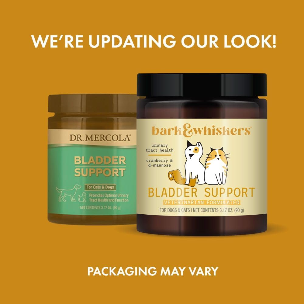 Dr. Mercola Bladder Support for Pets - 3.17 Oz, 90 Scoops - Urinary Tract Health with Cranberry & D-Mannose - Non-GMO Formula