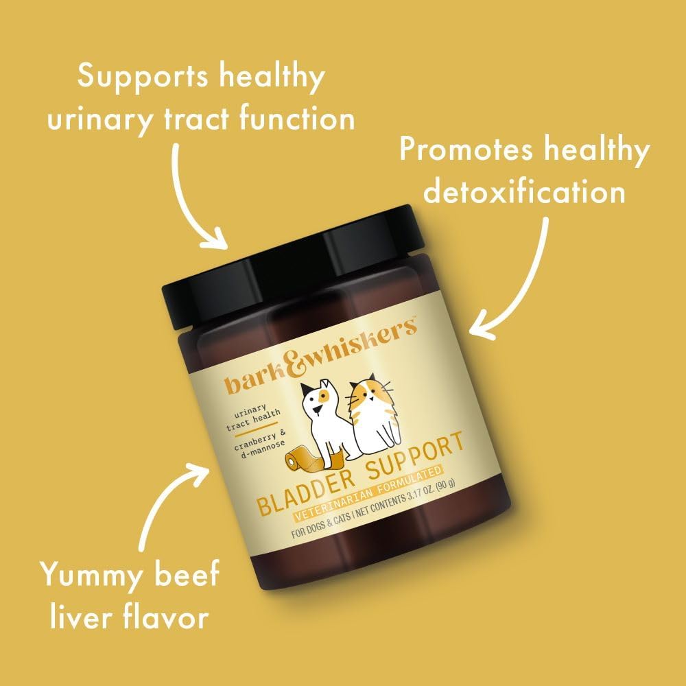 Dr. Mercola Bladder Support for Pets - 3.17 Oz, 90 Scoops - Urinary Tract Health with Cranberry & D-Mannose - Non-GMO Formula