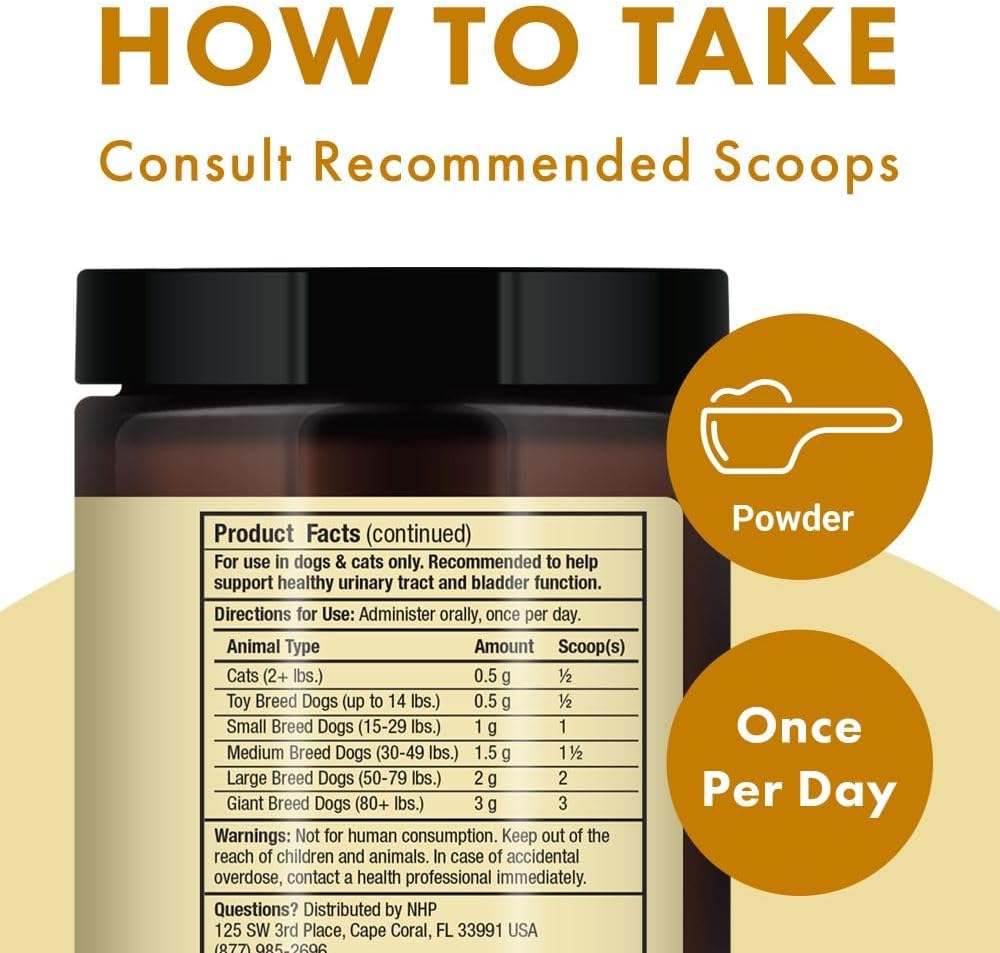 Dr. Mercola Bladder Support for Pets - 3.17 Oz, 90 Scoops - Urinary Tract Health with Cranberry & D-Mannose - Non-GMO Formula