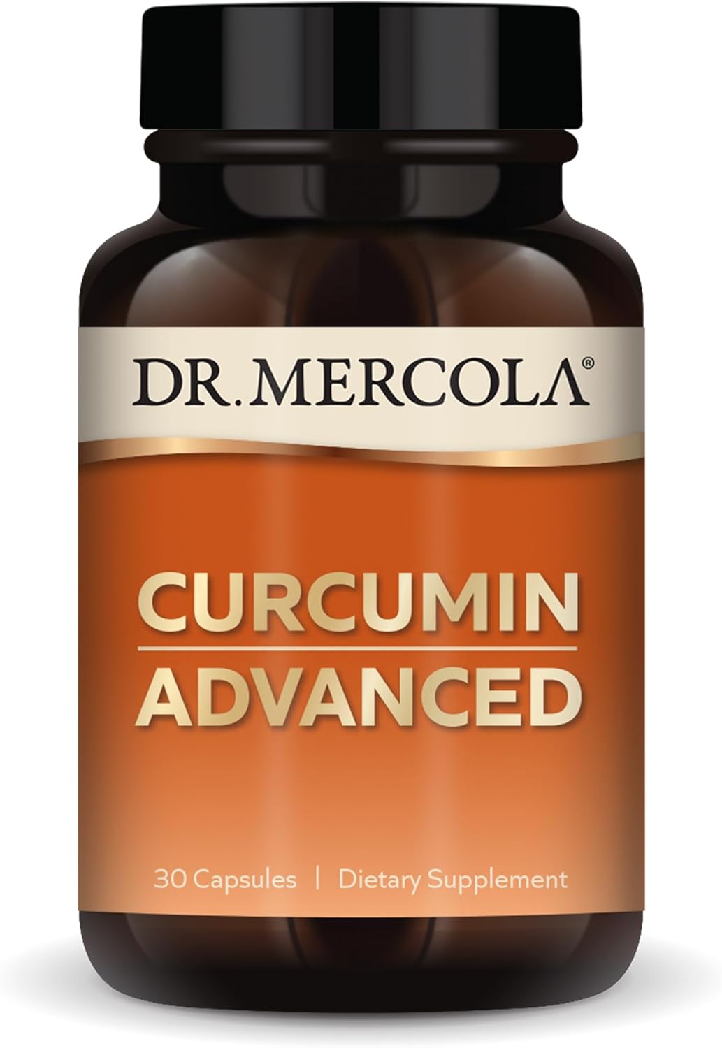Dr. Mercola Curcumin Advanced Dietary Supplement - 30 Servings, 500 mg Per Capsule - Supports Vision Health and Mental Focus - Non-GMO