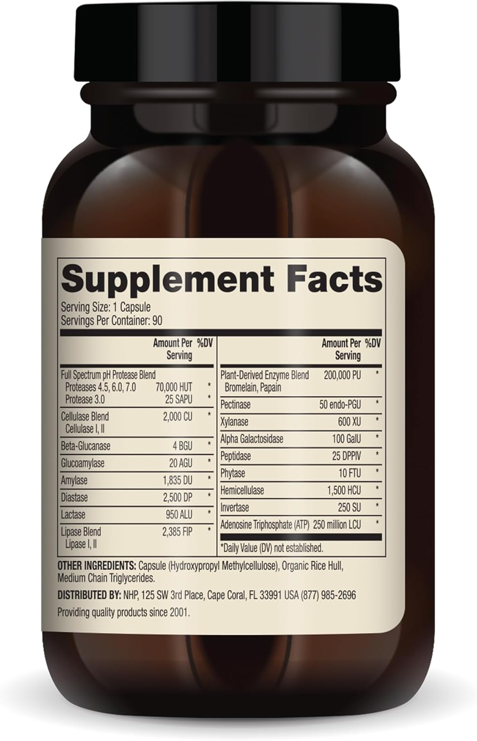 Dr. Mercola Full Spectrum Enzymes 3-Pack - 270 Capsules, Digestive Support - Non GMO, Soy Free, Gluten Free - 270 Servings