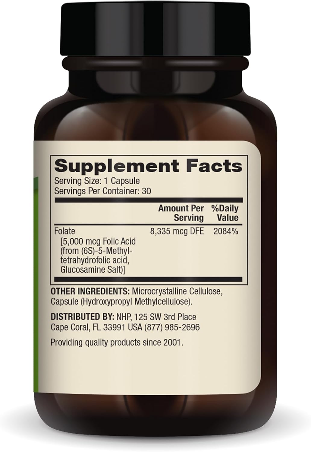 Dr. Mercola Methyl Folate Dietary Supplement - 30 Capsules, Non-GMO, Soy & Gluten Free - 30 Servings