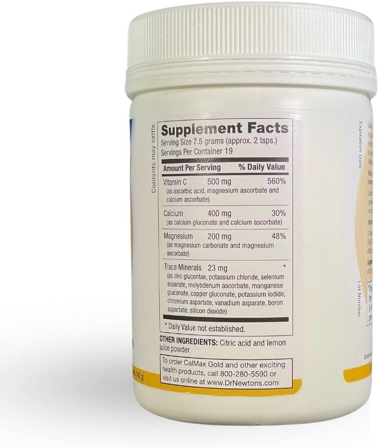 Dr. Newton’s Naturals CalMax Gold Powder Drink Mix - Supports Post Workout Recovery, Muscles, Sleep, Bones - 5 oz can - BoostGo Australia