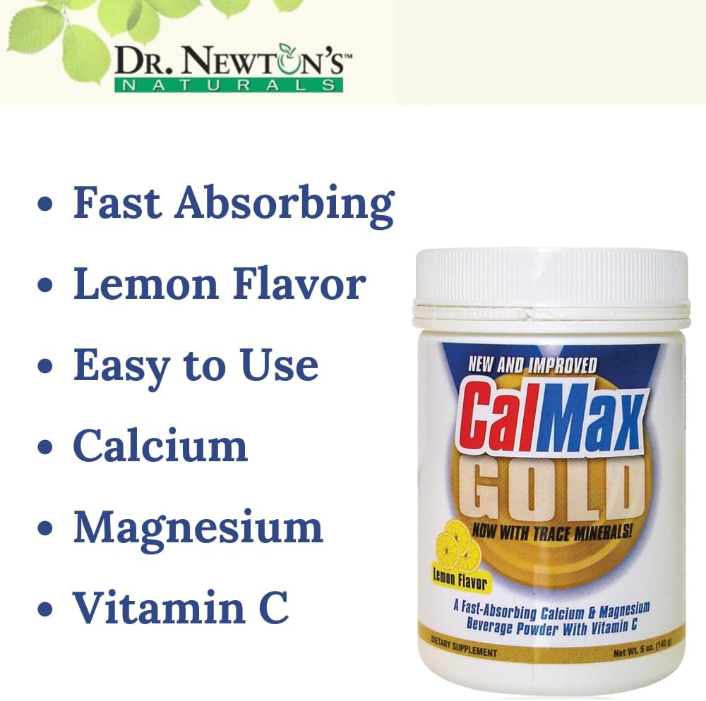 Dr. Newton’s Naturals CalMax Gold Powder Drink Mix - Supports Post Workout Recovery, Muscles, Sleep, Bones - 5 oz can - BoostGo Australia
