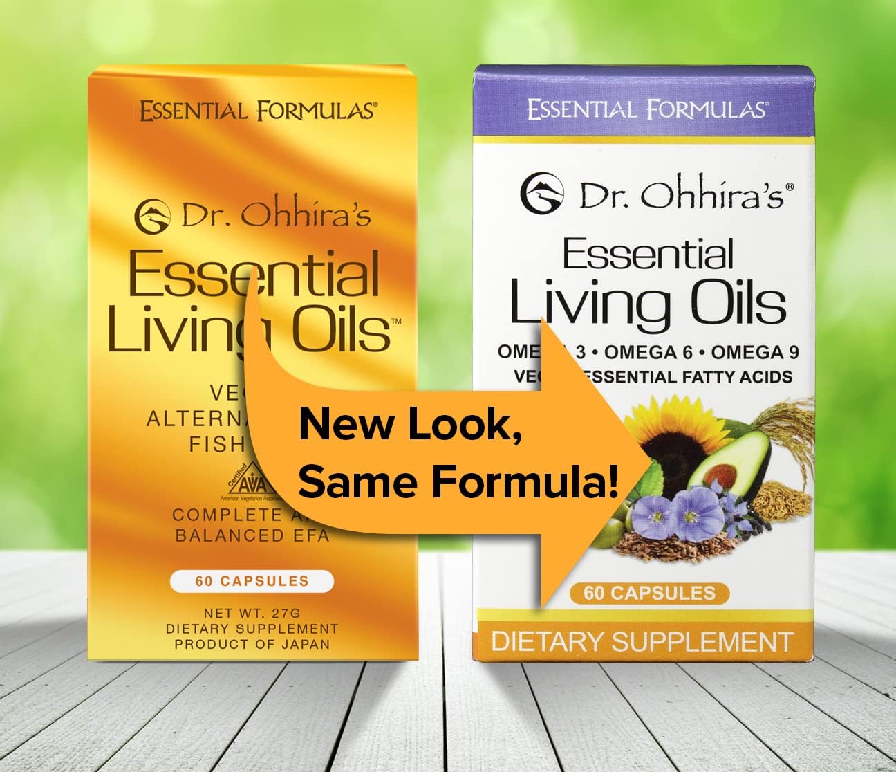 Dr. Ohhira's Essential Formulas Vegan Omega 3 EFA Supplement, 60 Capsules