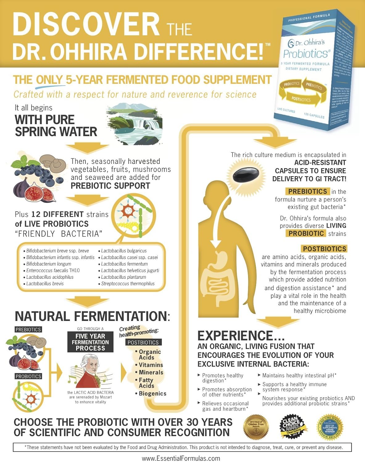 Dr. Ohhira’s Probiotics Professional Formula with 5 Year Fermentation, 120 Capsules