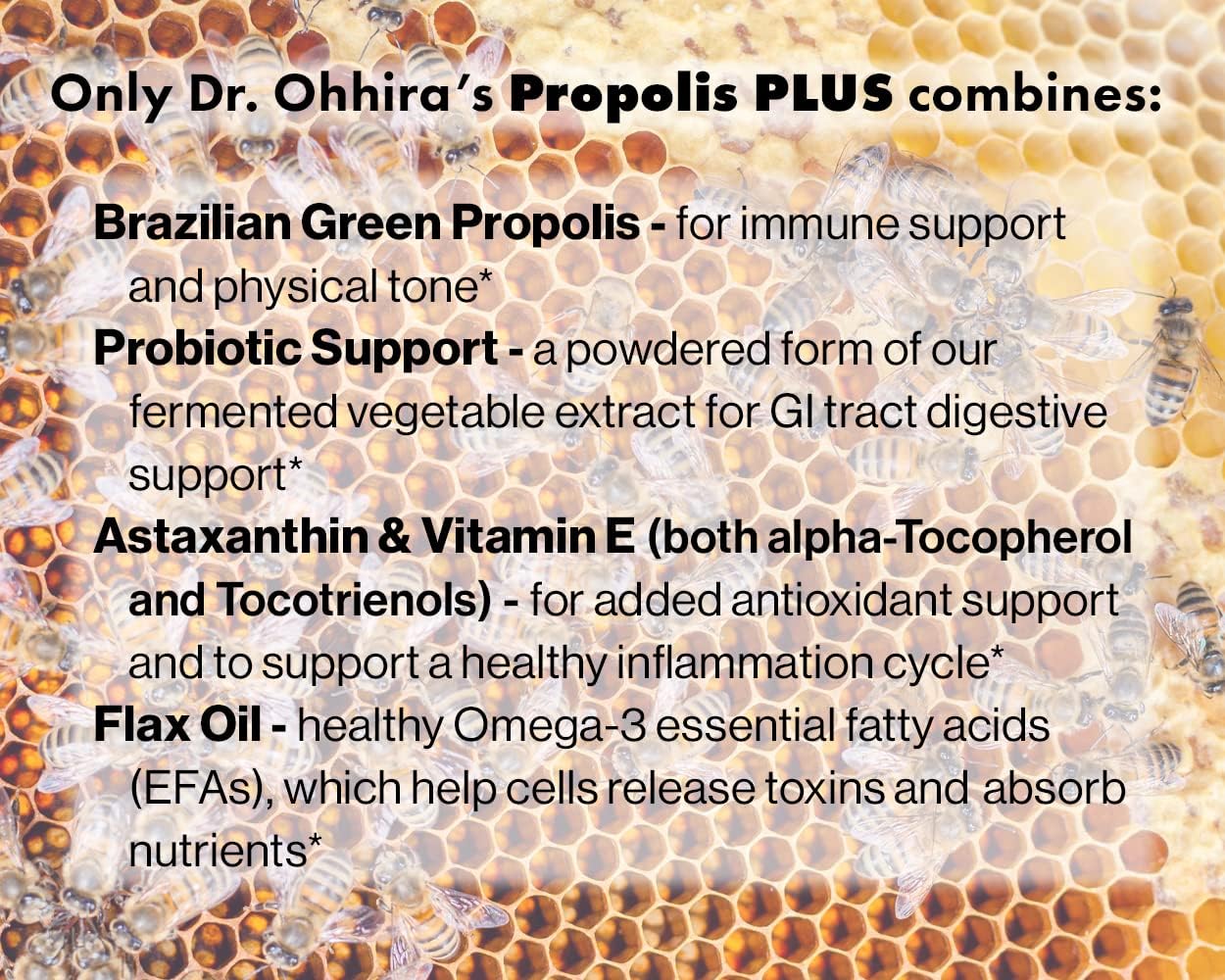 Dr. Ohhira's Propolis Plus with Brazilian Green Extract - 120 Capsules for Essential Health Support