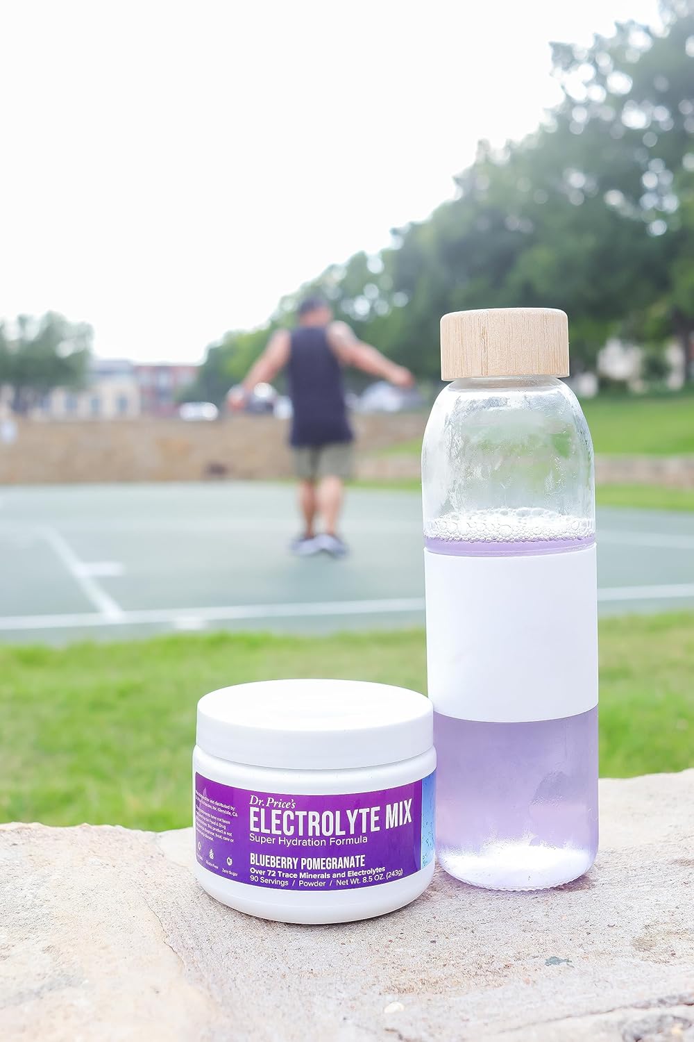 Dr. Price Electrolytes Powder: Sugar-Free Hydration Drink, Keto & Fasting Electrolytes, Non-GMO Sports Drink - Blueberry-Pomegranate Flavor - 90 Servings