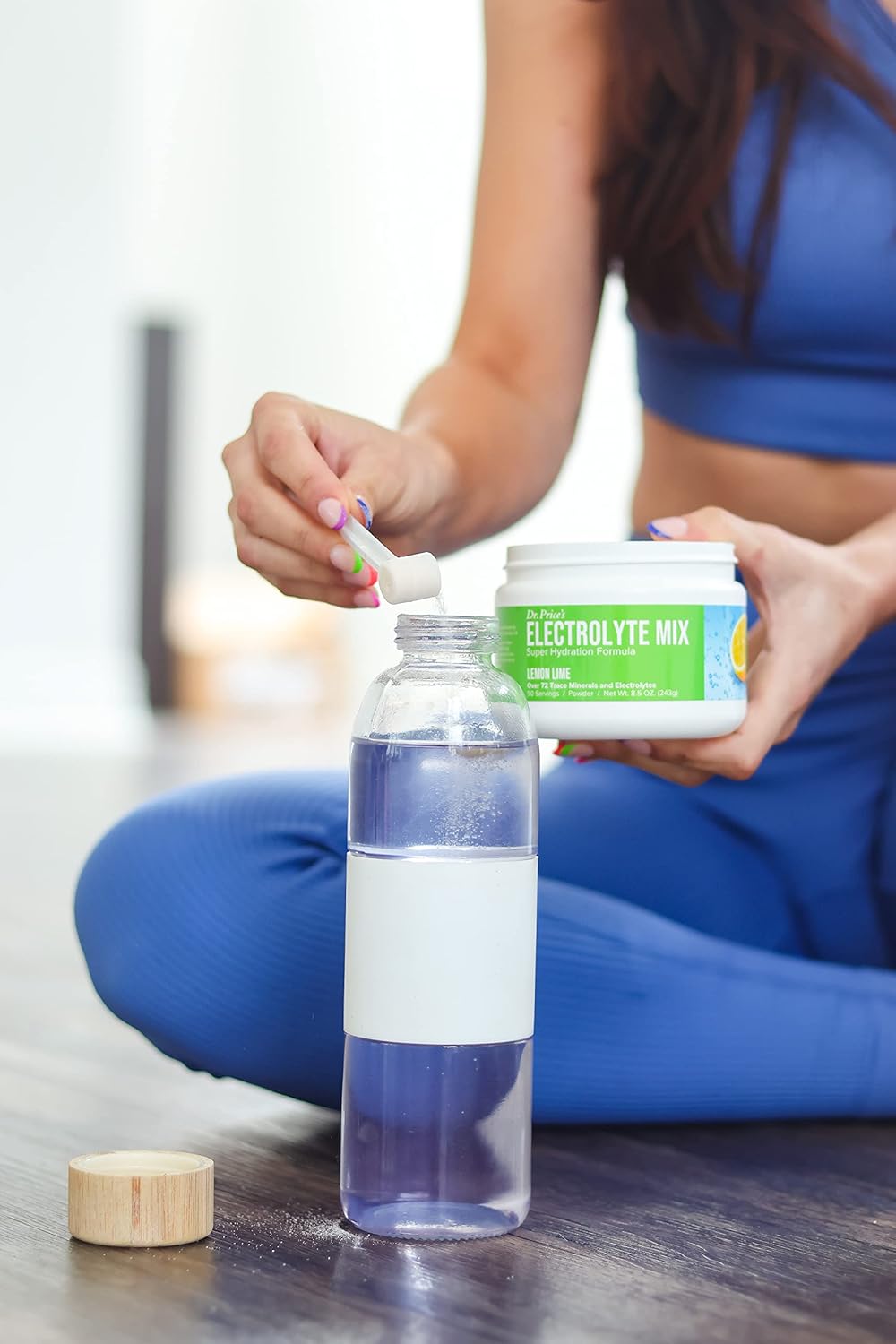 Dr. Price's Lemon-Lime Electrolyte Powder Mix - Keto & Fasting Hydration Drink - Non-GMO, Gluten Free - 90 Servings