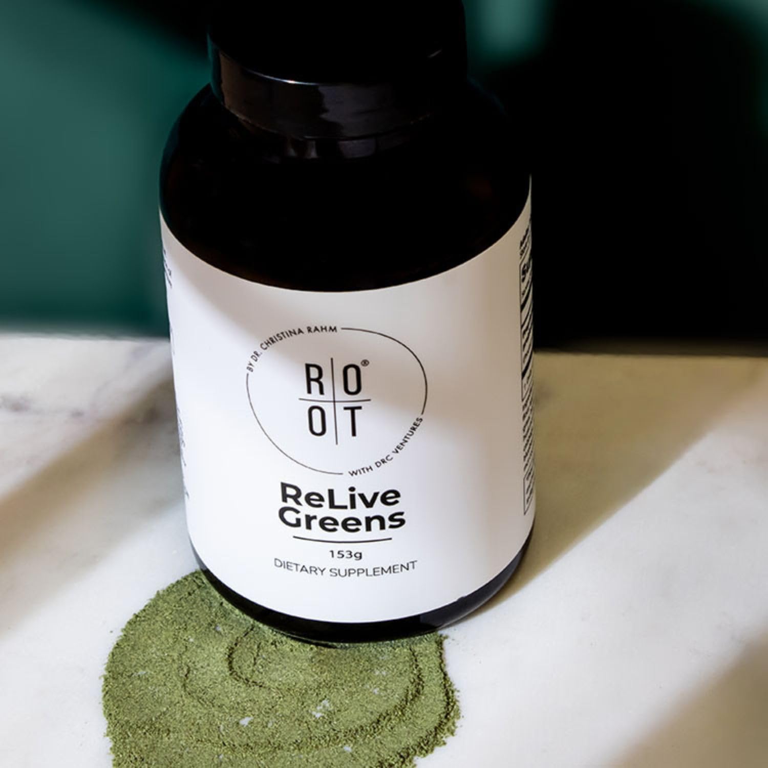 Dr. Rahm's THEROOTBRANDS Root Relive Greens: Superfood Powerhouse with Dark Leafy Greens, Fruits, and Fibers - 153g