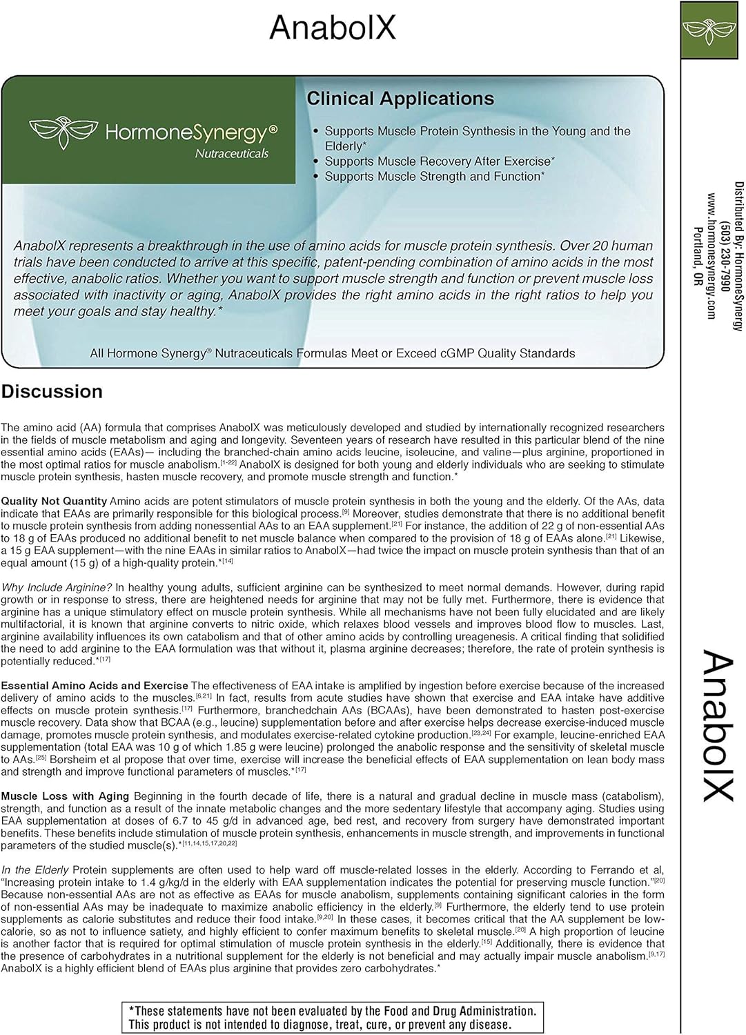Dr. RetzlerRx™ HormoneSynergy AnaBolX: Anabolic Amino Acid Complex, 30 Servings, Lemon Flavor, Pharmaceutical Grade Formula