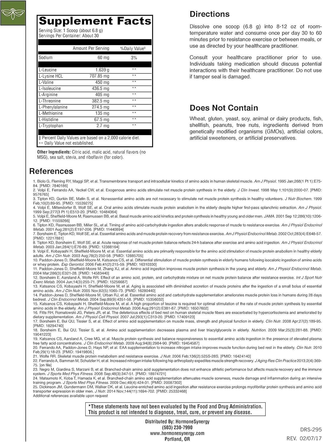 Dr. RetzlerRx™ HormoneSynergy AnaBolX: Anabolic Amino Acid Complex, 30 Servings, Lemon Flavor, Pharmaceutical Grade Formula