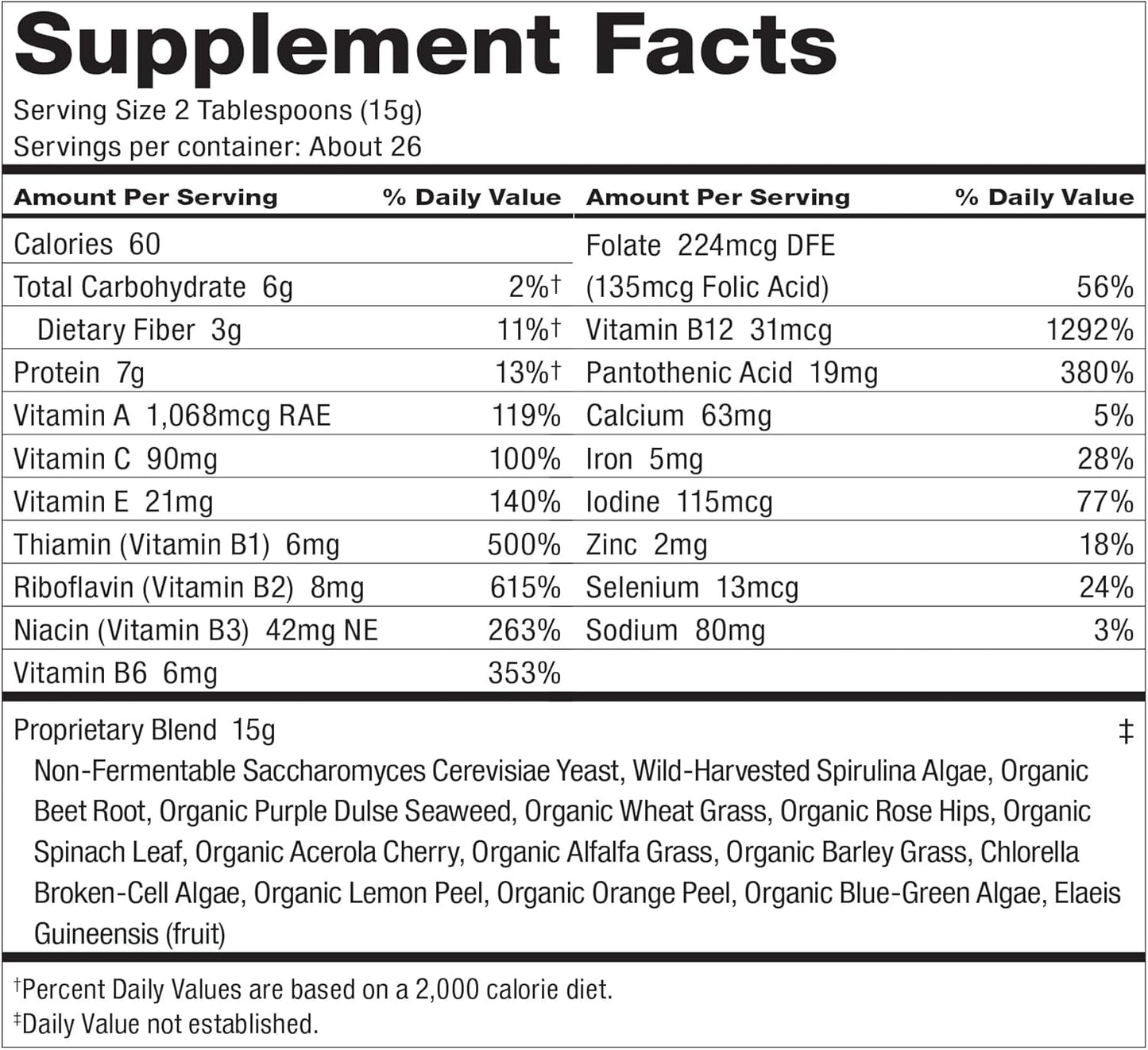 Dr. Schulze's SuperFood Plus Herbal Concentrate - Daily Nutrition, Vitamin & Mineral Blend - Gluten-Free, Non-GMO, Vegan - 2-Pack, 14 oz Powder