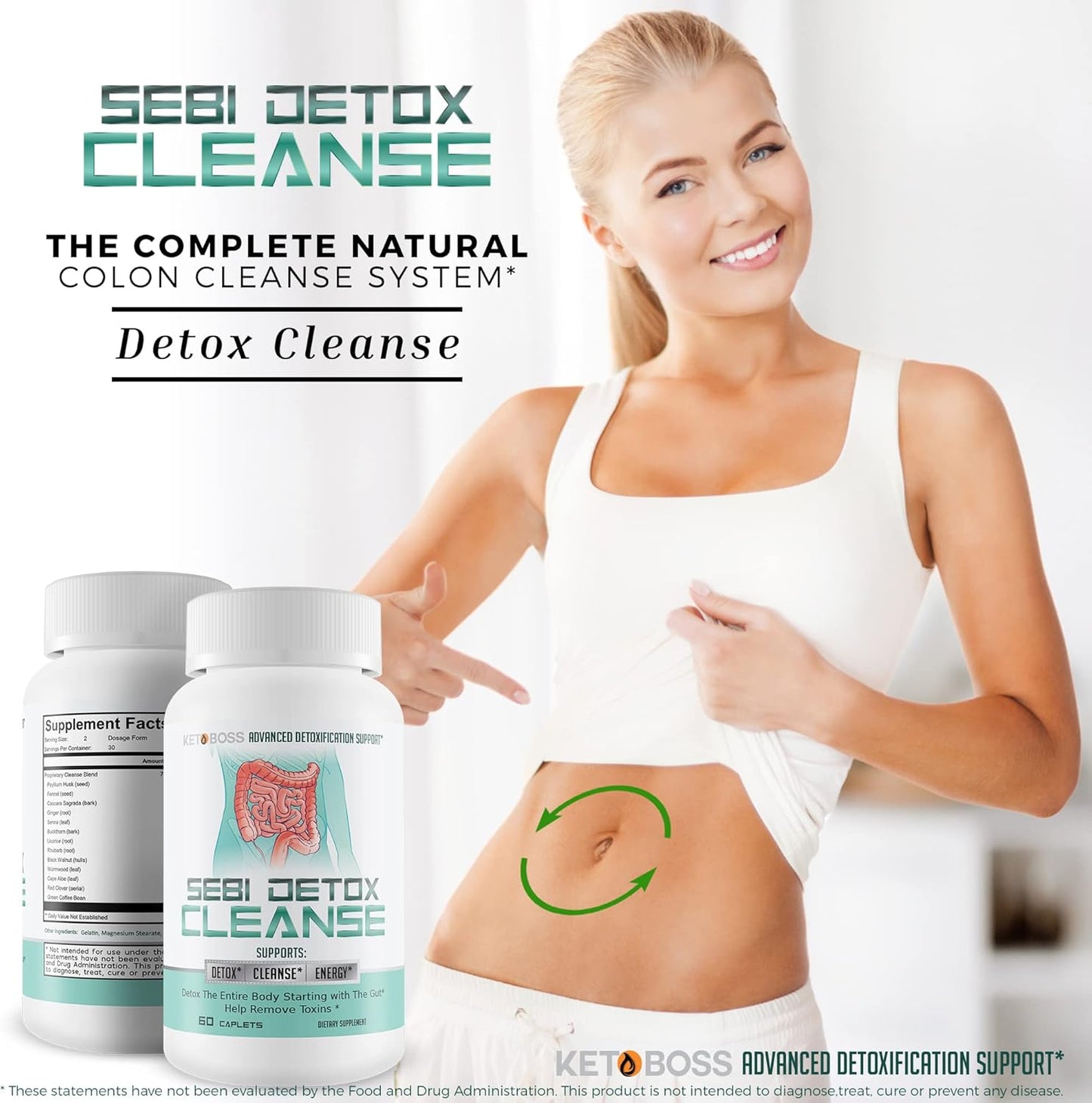 Dr. Sebi Inspired Detox Cleanse for Whole Body - Advanced Detox Support for Gut Health - Natural Toxin Removal - Keto-Friendly Formula - BoostGo Australia