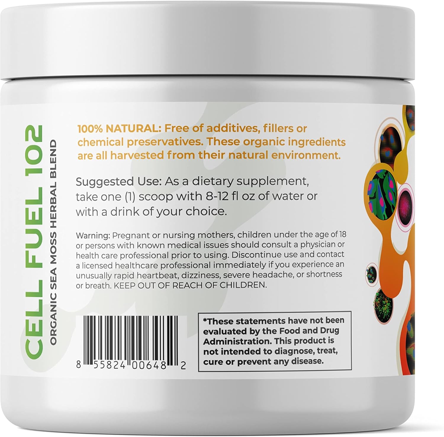 Dr. Sebi Inspired Red's Kitchen Sink Cell Fuel 102: Sea Moss Powder Herbal Blend with Organic Sea Moss, Bladderwrack & Burdock Root - 100% Natural (7oz)