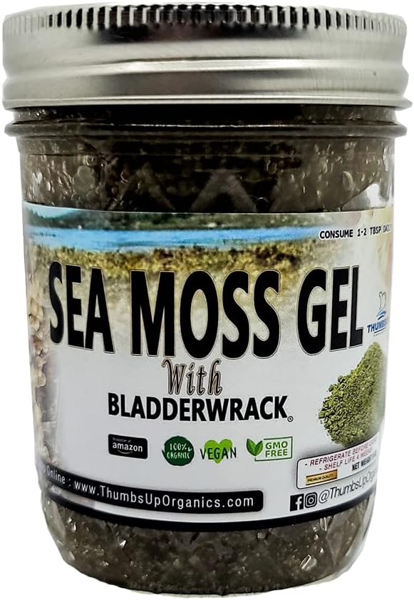 Dr. Sebi Inspired Sea Moss and Bladderwrack Gel Mix by ThumbsUp Organics