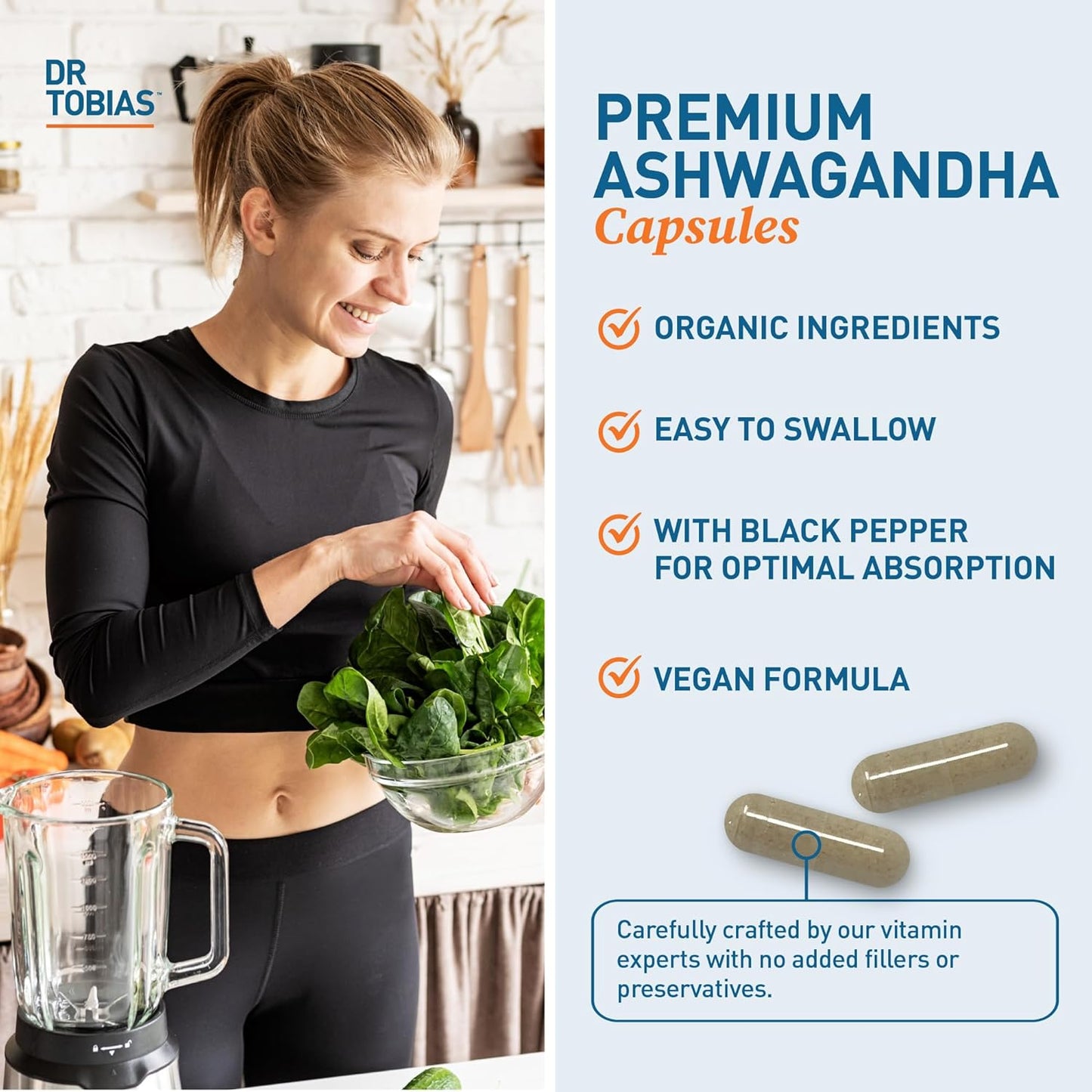 Dr. Tobias Colon Health and Ashwagandha Capsules Bundle for Digestive Wellness & Energy Support, Vegan & Non-GMO