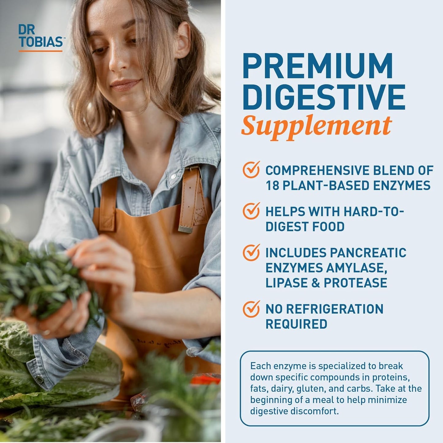 Dr. Tobias Omega 3 Fish Oil with Digestive Enzymes - Promotes Heart, Brain, Immune Function, and Digestive Health