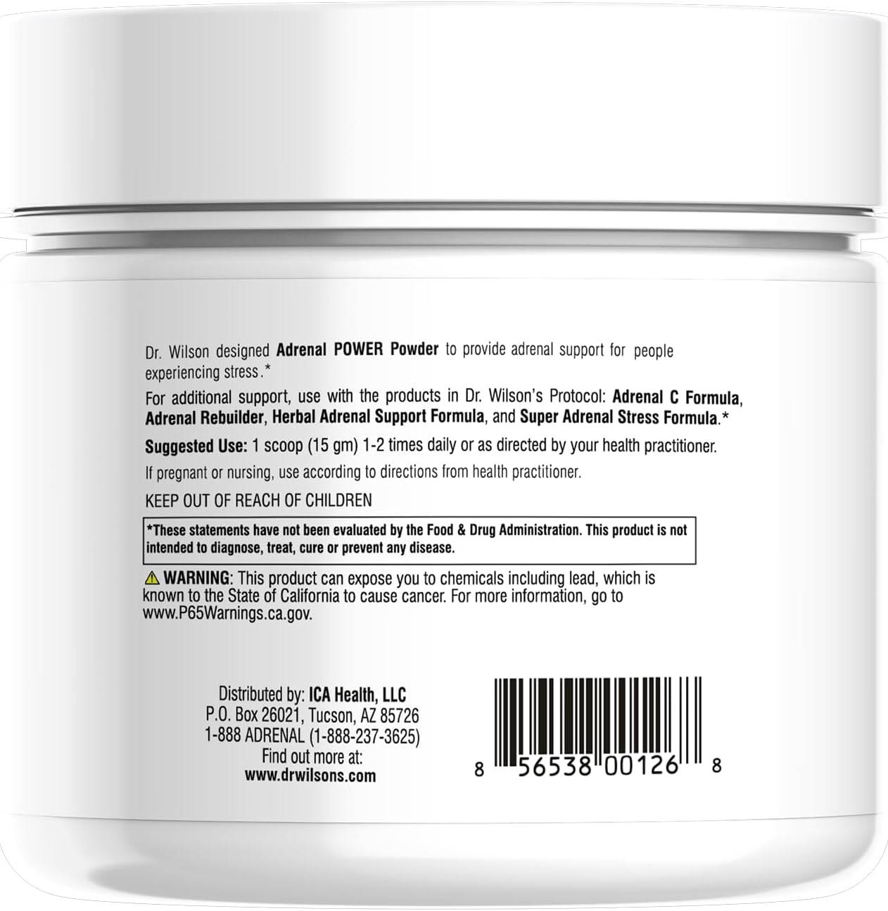 Dr. Wilson's Adrenal Power Powder - Original Formulations, 450g Powder