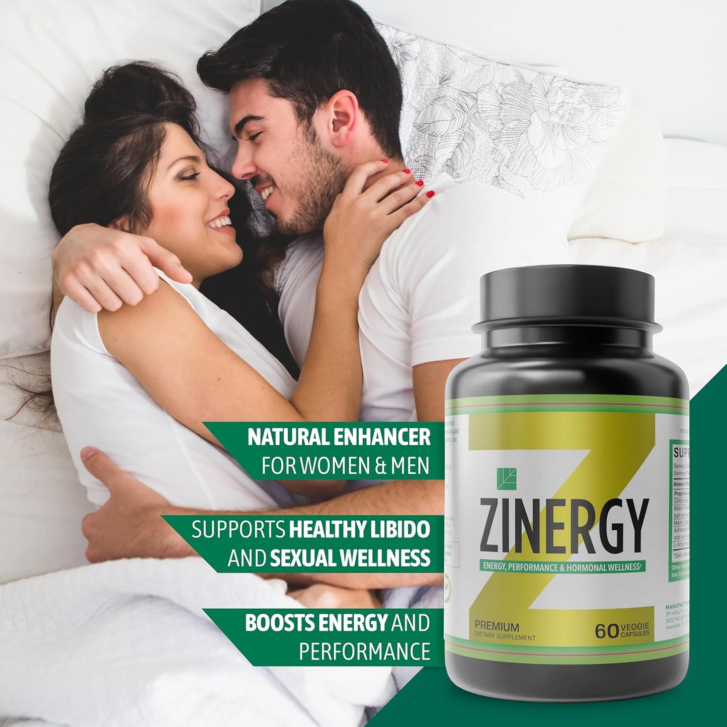 Dr. Zisman ZT Slimming Tea & ZINERGY Natural Energy Booster - All-Natural Capsules for Men and Women - Boost Energy & Vitality - 60 Capsules
