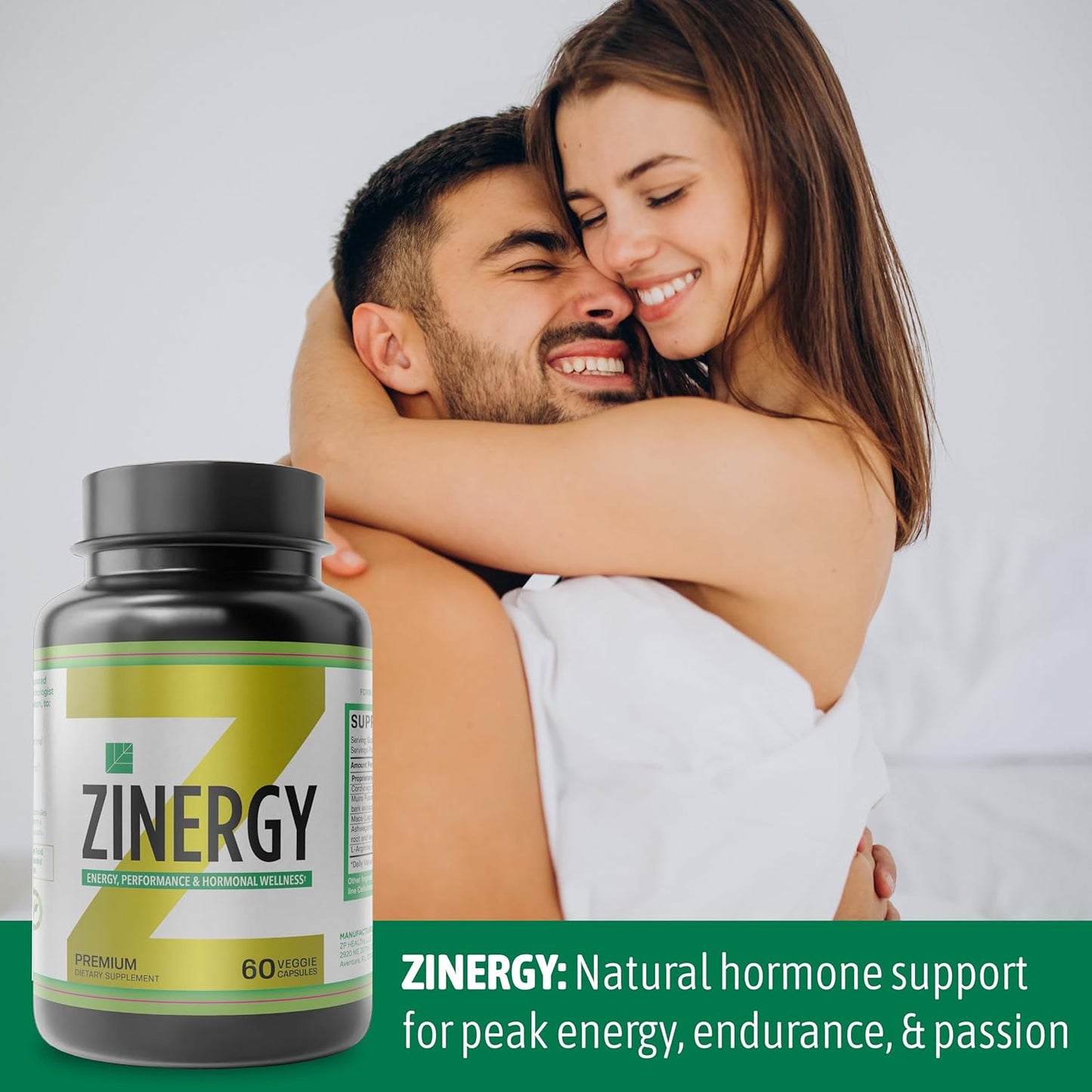Dr. Zisman ZT Slimming Tea & ZINERGY Natural Energy Booster - All-Natural Capsules for Men and Women - Boost Energy & Vitality - 60 Capsules