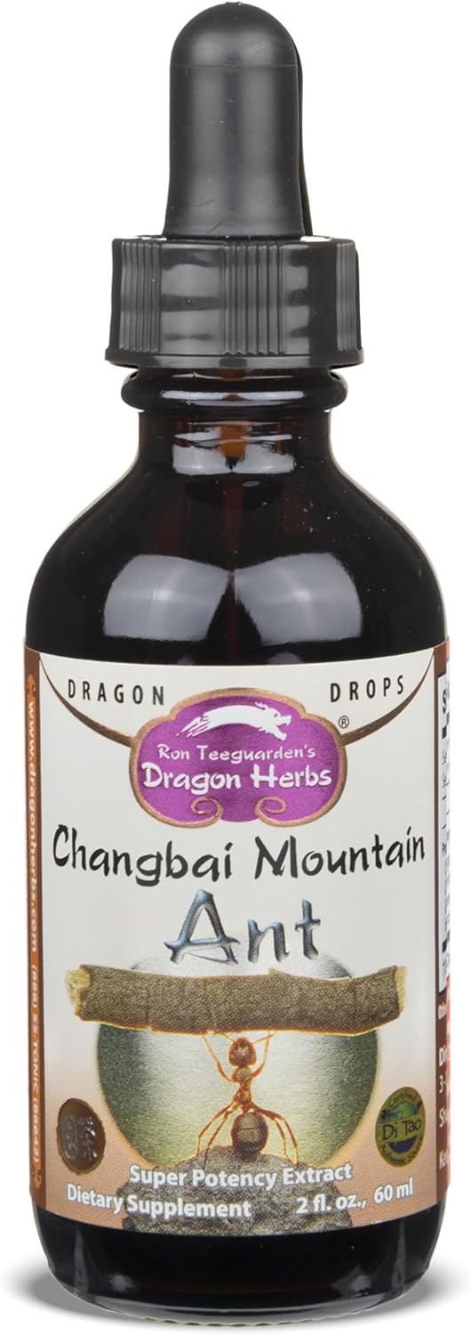 Dragon Herbs Changbai Mountain Ant Extract Drops - Natural Herbal Supplement - 2 fl oz Bottle