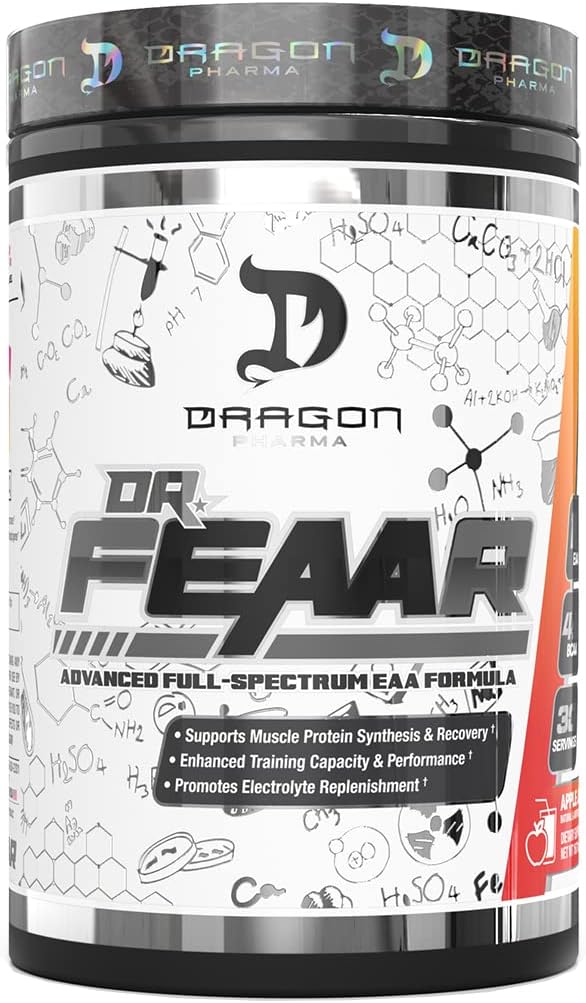 Dragon Pharma Dr. FEAAR EAA Matrix - Supports Muscle Recovery and Performance - Apple Juice Flavor - 30 Servings