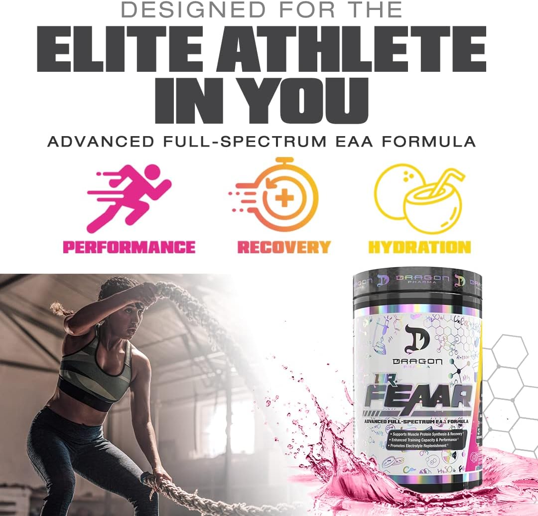 Dragon Pharma Dr. FEAAR EAA Matrix - Supports Muscle Recovery and Performance - Apple Juice Flavor - 30 Servings