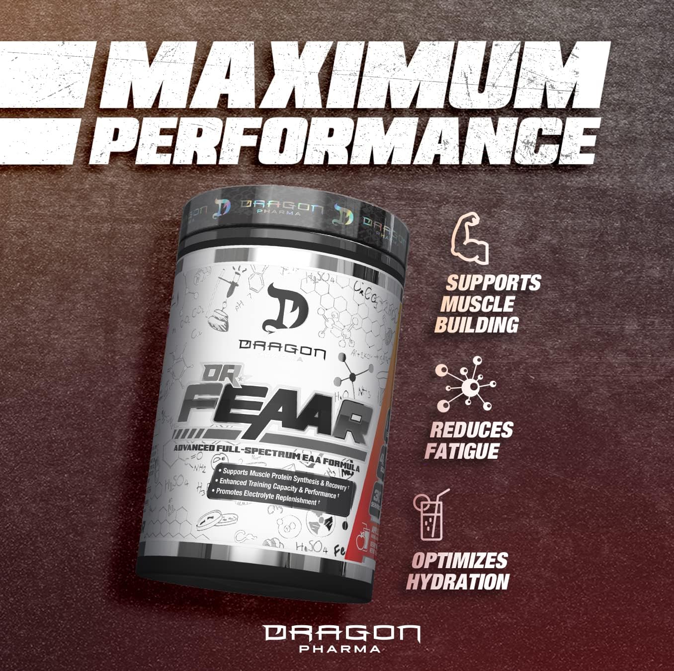 Dragon Pharma Dr. FEAAR EAA Matrix - Supports Muscle Recovery and Performance - Apple Juice Flavor - 30 Servings
