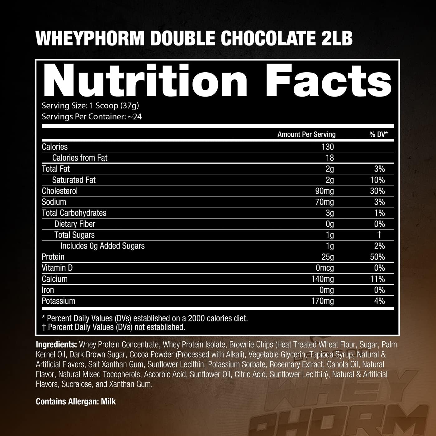Dragon Pharma WheyPhorm Protein Blend - Fast Absorption, Gluten Free, Maximize Recovery - 25g Protein (24 Servings, Double Chocolate Brownie)