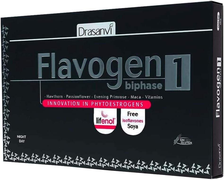 Drasanvi Flavogen Biphase Tablets - Day and Night Vitamins for Tiredness - Maca - B6, A, D - Food Supplement