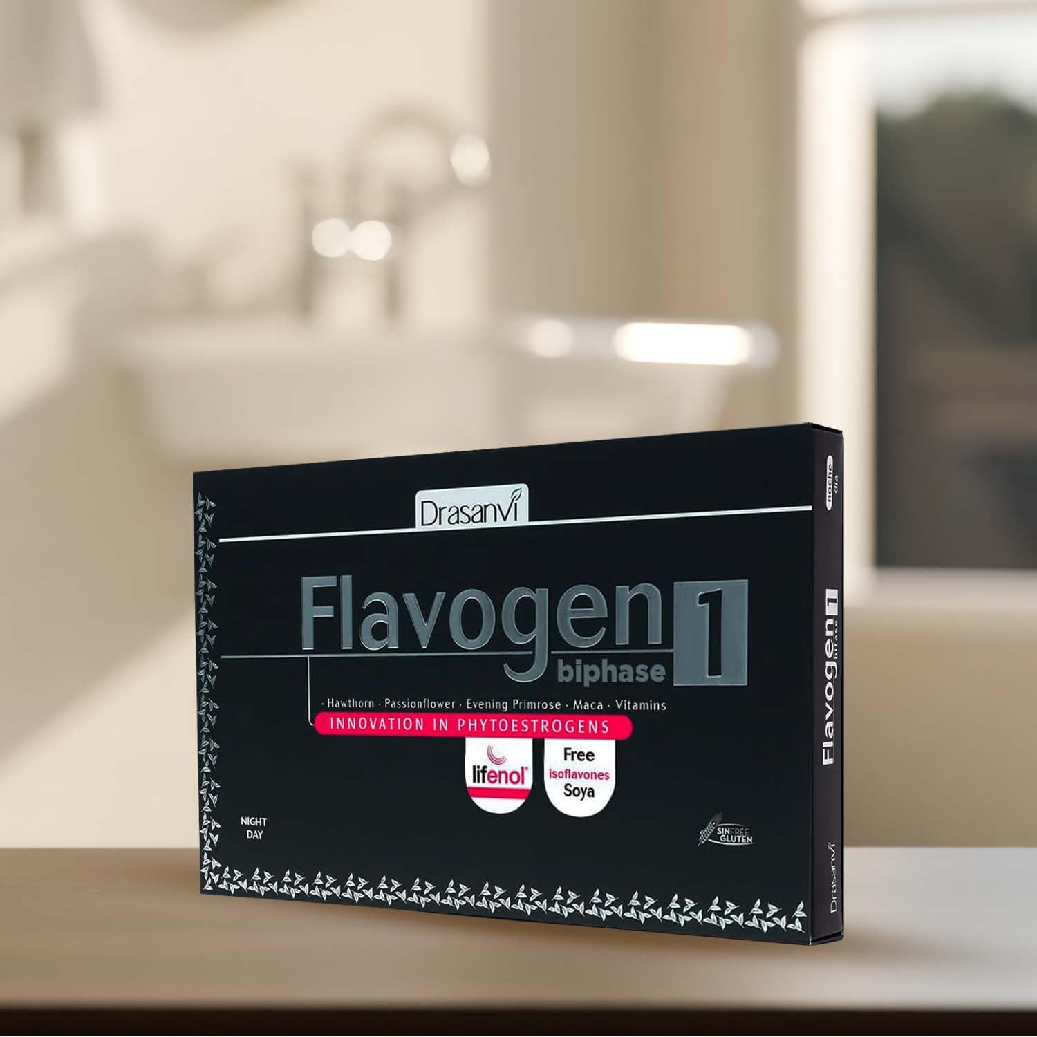 Drasanvi Flavogen Biphase Tablets - Day and Night Vitamins for Tiredness - Maca - B6, A, D - Food Supplement