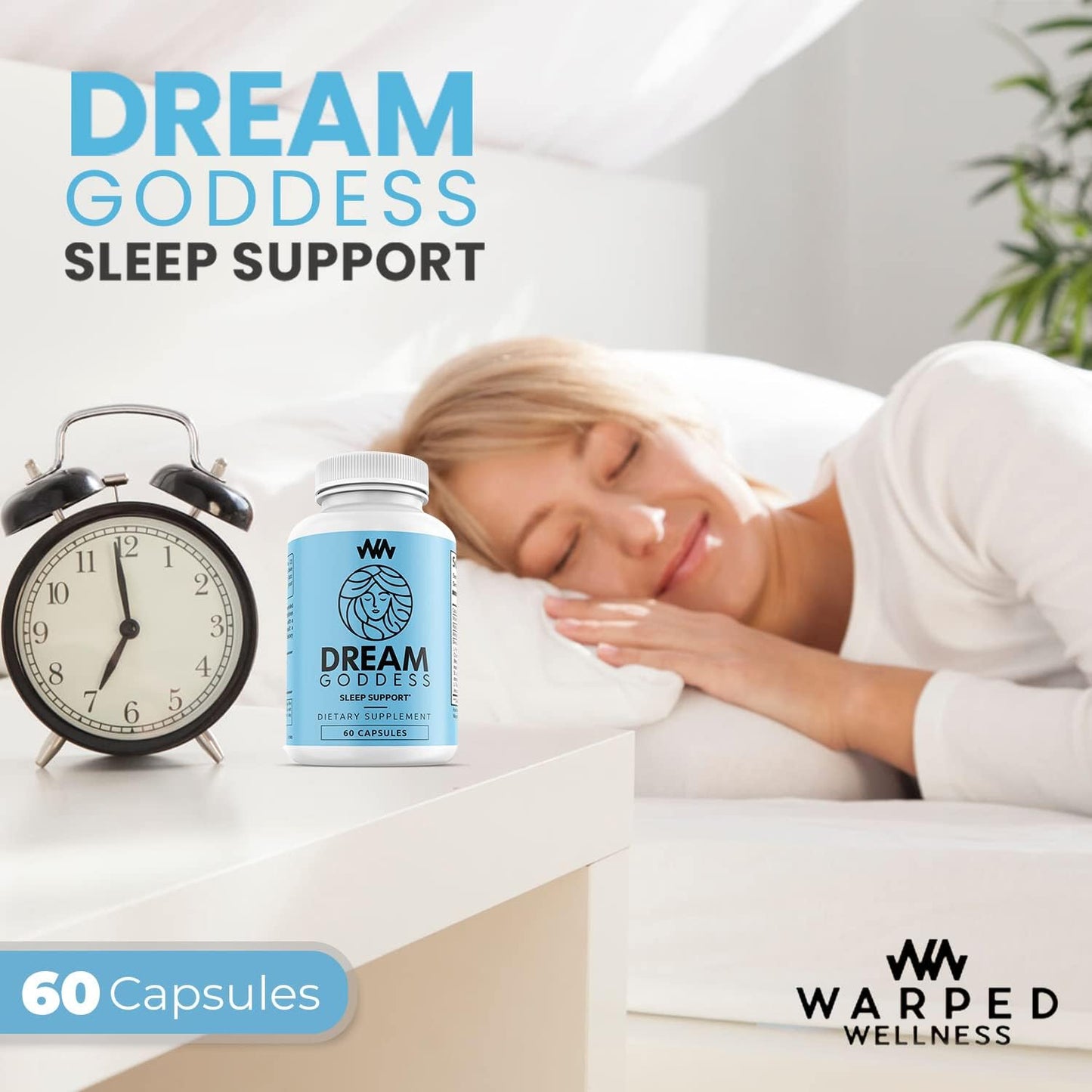 Dream Goddess Sleep Support Supplement for Women | Relaxation Aid | Calm Mind | Enhance Rest | Female-Specific Vitamins
