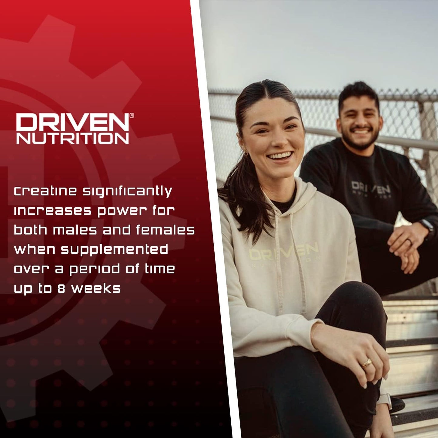 Driven Nutrition Creatine Powder - Unflavored Micronized 200g - Enhances Physical Performance, Cognition, Strength, Muscle Mass, Endurance, Speed - 5g Per Serving to Reduce Fatigue