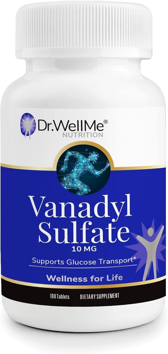 Dr.WellMe Nutrition Vanadyl Sulfate Supplement 10 mg - Supports Healthy Blood Sugar - 100 Tablets (Pack of 3)
