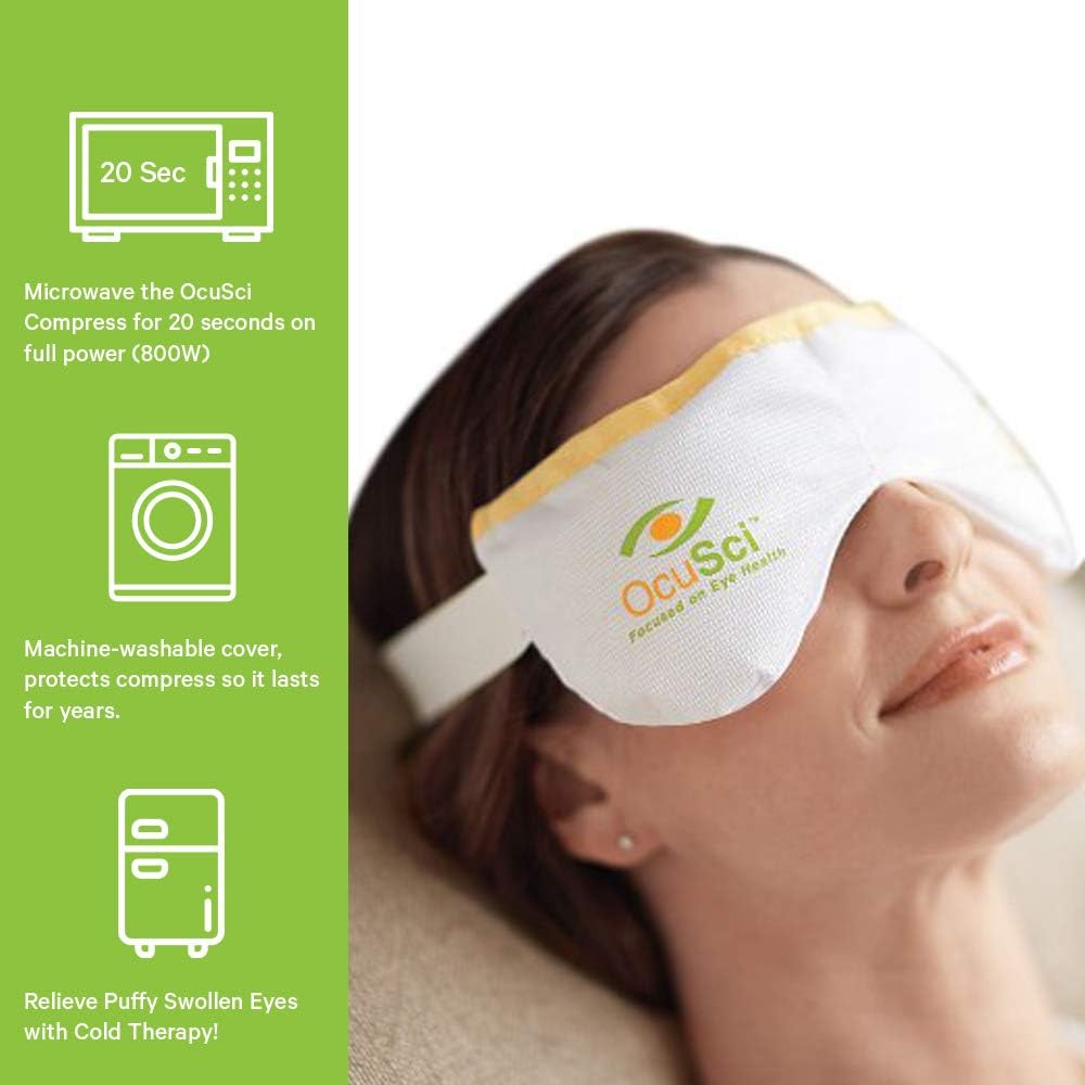 Dry Eye Relief Supplement with Triglyceride Omega-3, Omega-7, Lutein, D3, and Eye Compress