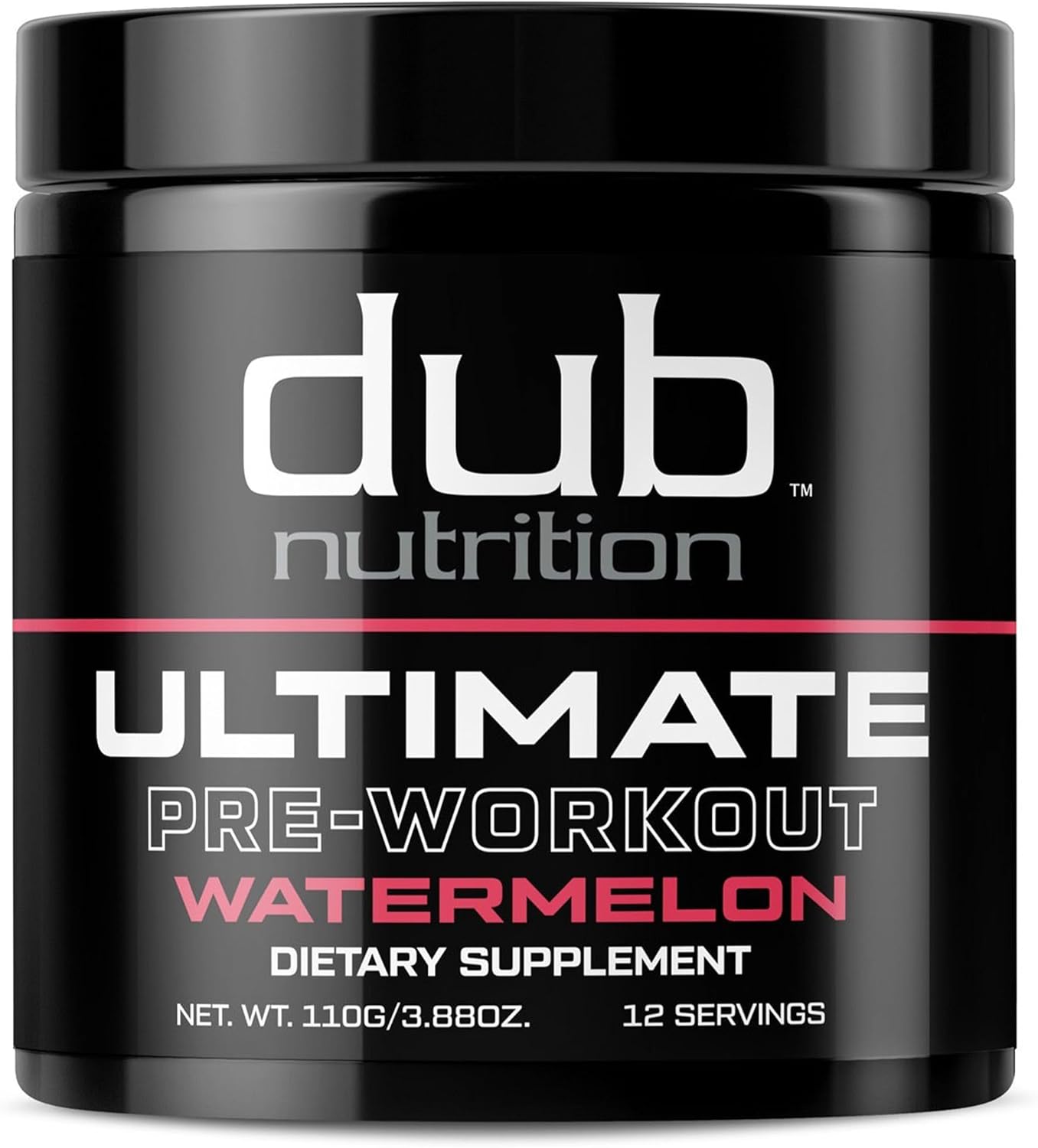 Dub Nutrition Watermelon Pre-Workout - Powerful Pump and Extended Energy Formula for Enhanced Performance - 3.88 Oz