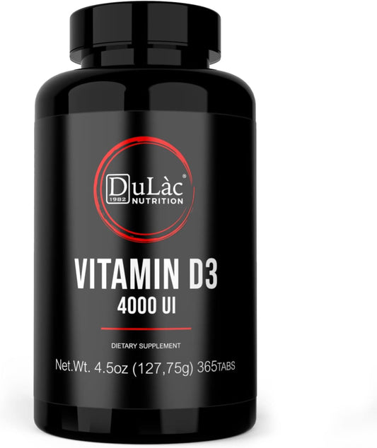 Dulàc Farmaceutici 1982 Vitamin D3 4000 IU Supplement for Bone Health, 365 Tablets, Made in Italy