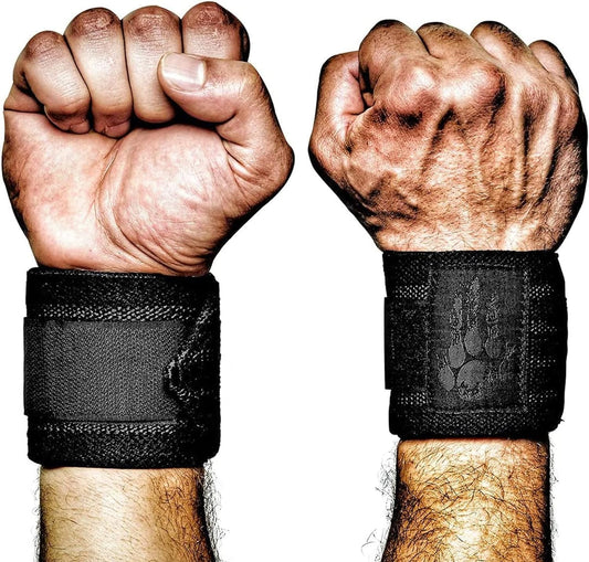 Durable Manimal Wrist Wraps for Weightlifting - Professional Straps for Men and Women - Strength Training, Bodybuilding, Powerlifting, Cross Fit - Support to Eliminate Wrist Pain (Since 2010)