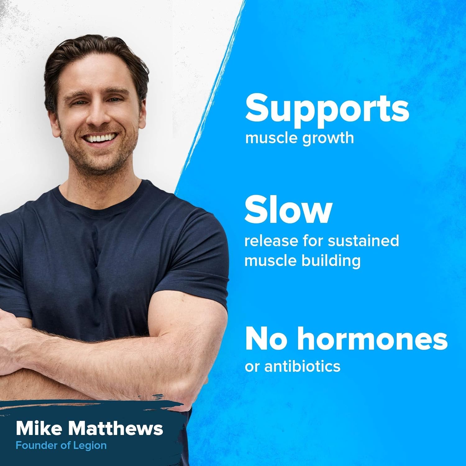 Dutch Chocolate LEGION Casein Protein Powder - Slow-Release Micellar Casein from Grass-Fed Cows - Non-GMO & Gluten-Free - 30 Servings