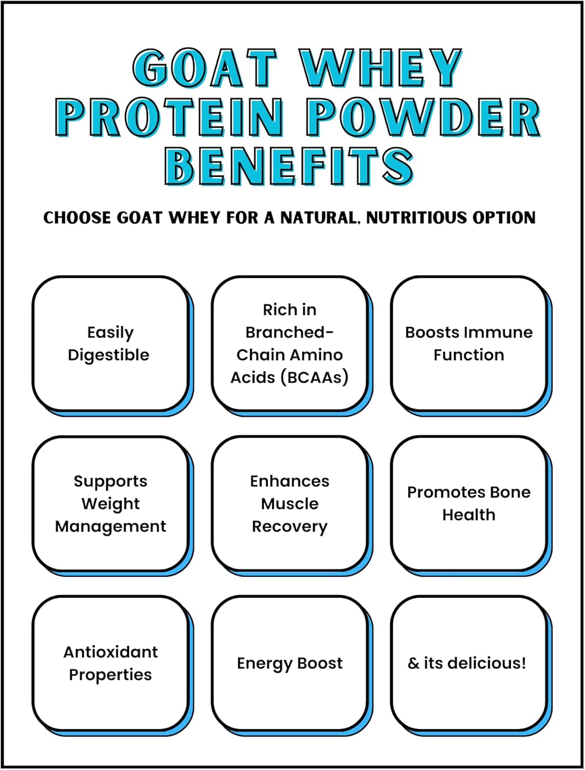 Duuous The Humble Goat Chocolate Goat Whey Protein Powder, 1.5lb Container, 25g Protein, 19 Servings, Digestible Formula