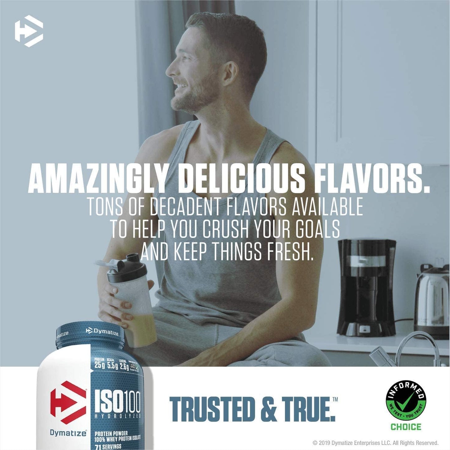 Dymatize ISO 100 Whey Protein Powder - 25g Hydrolyzed 100% Whey Isolate, Gluten Free, Fast Digesting, Gourmet Vanilla - 3 lb Jar