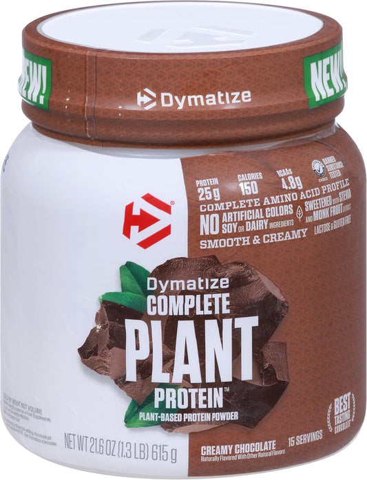 Dymatize Vegan Plant Protein in Creamy Chocolate Flavor - 25g Protein, 4.8g BCAAs, Complete Amino Acid Profile - 15 Servings - BoostGo Australia