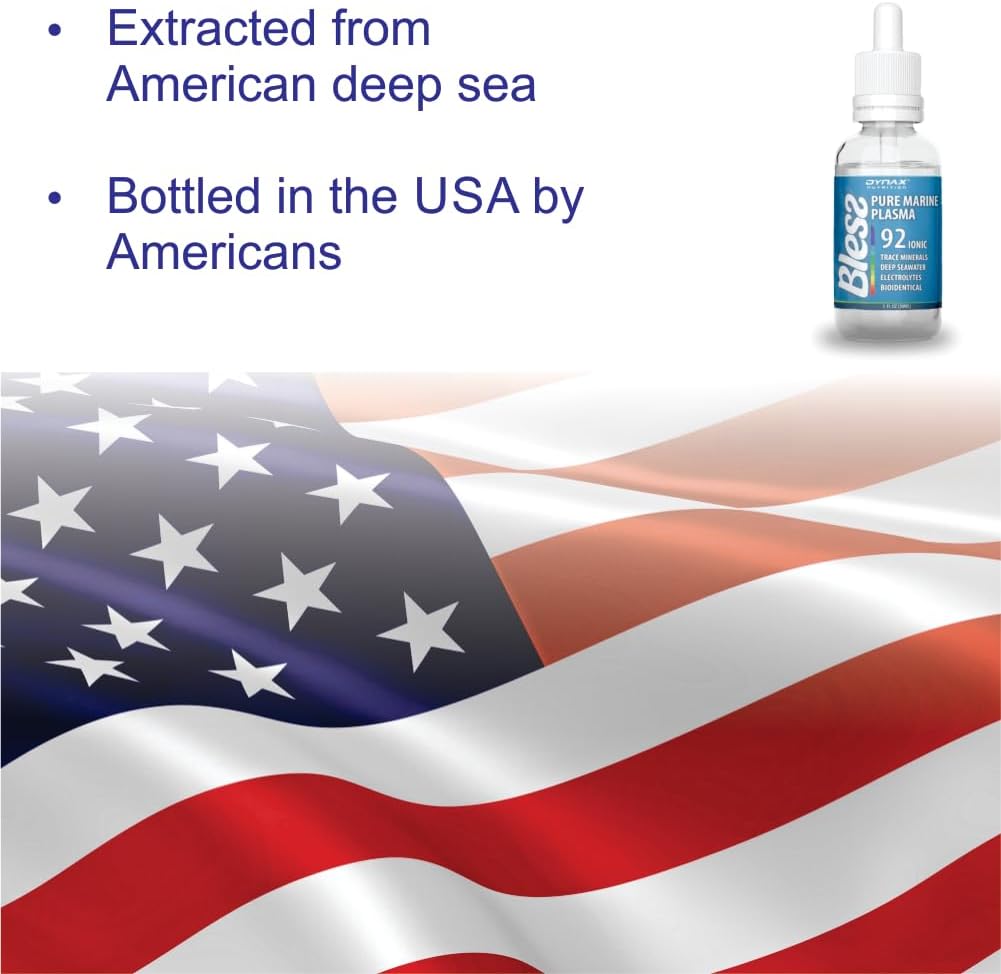 Dynax Bless Trace Minerals Drops - Alkaline Water Drops with 92 Pure Ionic Ocean Minerals - Electrolyte Drops for Hydration, Energy, Cell Repair, Immune System Support, and pH Balance - 60 Servings, 1 Fl Oz