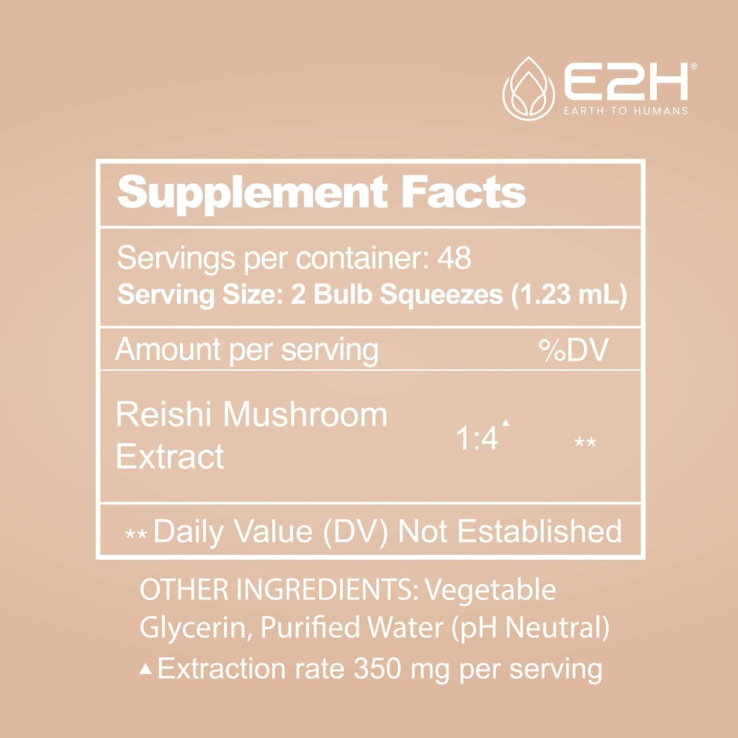 E2H Reishi Mushroom Extract: Natural Energy & Wellness Support - Advanced Mushroom Supplement - Non-GMO, Vegan - 3 Bottles